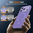 thumbnail image 6 of Case for iPhone 16 Pro 6.3'' Compatible with Magnetic Mag-Safe Charging [Camera Control Button] [Camera Protection] Matte Translucent Military Grade Shockproof Phone Case, Light Purple, 6 of 12