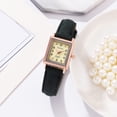 thumbnail image 2 of YATLTE Vintage Women's Rectangle Wrist Watch, Thin Elegant Simple Square Quartz Watches with Leather Strap, Waterproof Analog Watches for Females Students Ladies, 2 of 3