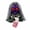 Purple, variant on Moving Halloween Skull Head Prop With Glowing Red Eyes Creepy Long Haired Hanging Skeleton Decoration For Indoor Outdoor Spooky Party Decor 1 Pack