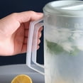 thumbnail image 5 of Plastic Pitcher with Lid, Iced Tea Pitcher, Cold Water Kettle with Spout and Handle, Plastic Juice Pitcher, Creative Simple High Temperature Heat Cold Water Kettle (Pink), 5 of 8