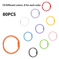 thumbnail image 5 of 80Pcs Colorful Loose Leaf Binder Rings Book Rings Paper Rings for Index Cards Notebook Keychain Key Ring, 5 of 6