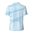thumbnail image 3 of Xecao Blue Marble for Mens' Casual Short Sleeve Button-Down Polo Shirts for a Classic Golf Look, 3 of 9