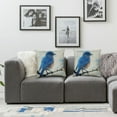 thumbnail image 3 of Acheng Chinoiserie Pillow Covers Bluebird Sitting On a Branch Throw Pillows Chinoiserie Decor Outdoor Pillows Cases Suitable for Couch Pillows Living Room Bedroom,2 pcs White, 3 of 6