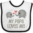 thumbnail image 3 of Inktastic My Papa Loves Me Grandchild Boys or Girls Baby Bib, 3 of 4