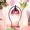 thumbnail image 2 of Candle Warmer Lamp, Dimmable Candle Warmer with Timer, Vintage Candles Wax Warmers for Jar Candles Christmas Gifts for Women, Xmas Gifts for Mom, Home Decor for Bedroom Living Room, Purple & Black, 2 of 9