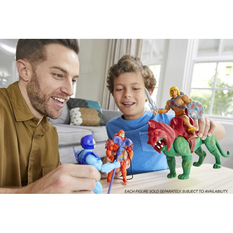 Masters of the Universe Origins Battle Cat Action Figure, He-Man