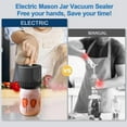 thumbnail image 3 of Mason Jar Vacuum Sealer Kit, Cordless Electric Vacuum Sealer for Jars with Wide-Mouth and Regular-Mouth Jar Lids and Time Display Screen, Used for Food Storage/Food Fermentation/Canned Fruits, 3 of 8