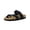 Black, variant on Luna Kids Sandals, Supportive Cork Footbed Slides for Kids, Boys and Girls with Adjustable Buckles and Comfortable Fit