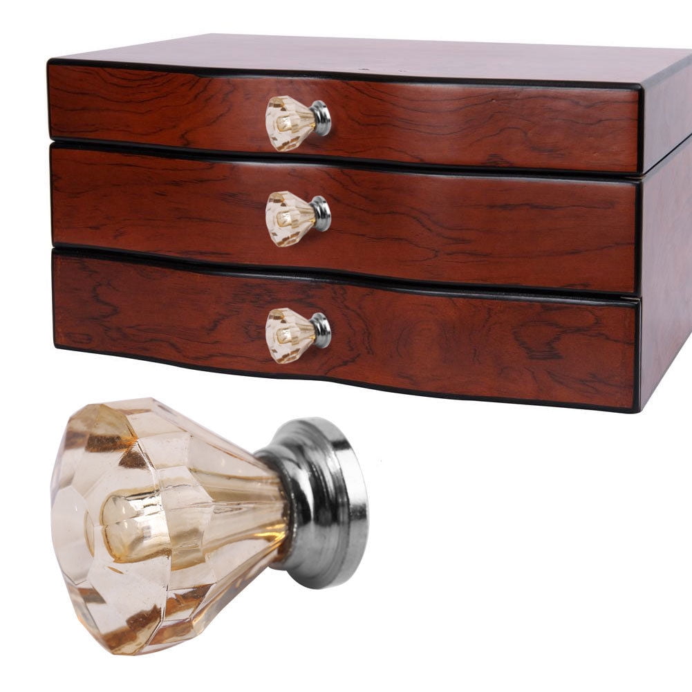 Yosoo 25mm Diamond Shape Acrylic Kitchen Bedroom Cabinet
