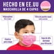thumbnail image 2 of Cubrebocas desechable 4 capas de proteccion comodos, transpirables para Niño , 50, Rosa Pastel Lutema 4-Ply Infante, 2 of 5