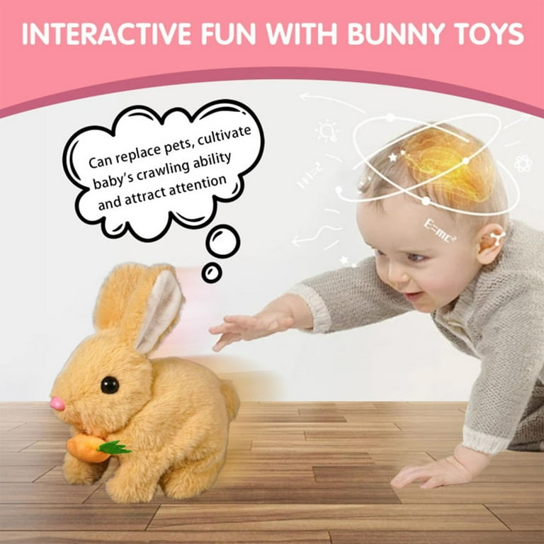 Interactive Bunny Hopping Toy Realistic Rabbit Toy - Interactive Bunny ...