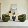 thumbnail image 3 of CHITA Swivel Accent Chair Velvet, Round Barrel Arm Chair Living Room, Forest Green, 3 of 12