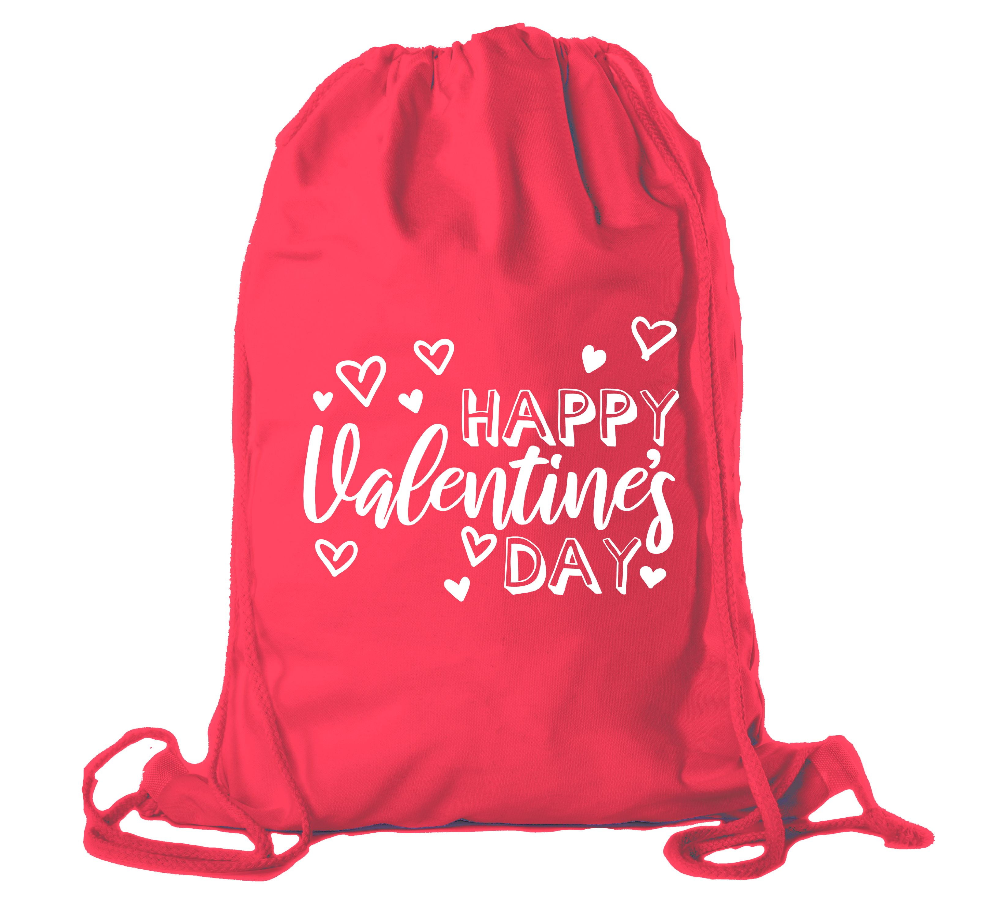 Valentine S Day Bags Cotton Drawstring Cinch Backpacks Valentines Gift