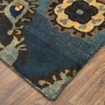thumbnail image 3 of Feizy Amzad Transitional Ikat, Blue/Gray/Tan, 8'6" x 11'6" Area Rug Easy Care Stain Resistant Pet & Kid Friendly Craftsman Floral & Botanical Floor Rug for Living room Bedroom, 3 of 9