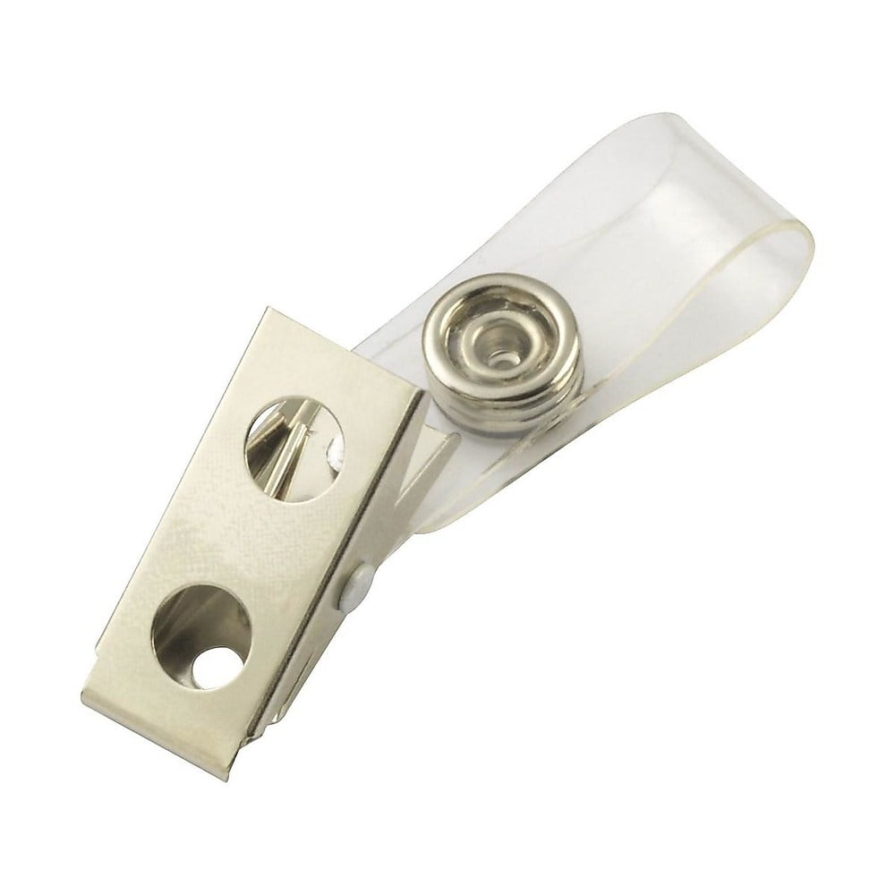 Staples Vinyl Straps with TwoHole Clips Clear 100/Pack (18914/1122897