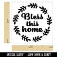 thumbnail image 2 of Bless This Home in Wreath Self-Inking Rubber Stamp Ink Stamper - Orange Ink - Small 1 Inch, 2 of 7