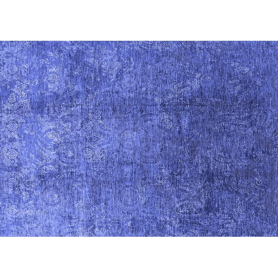 Ahgly Company Indoor Rectangle Oriental Blue Industrial Area Rugs, 3' x 5'