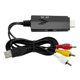 thumbnail image 2 of Cable convertidor macho a macho ligero 480i 576i Cable convertidor de vídeo duradero Cable convertidor de Audio para convertidor de Cable TV VHS VCR Khall Tendencias, 2 of 6