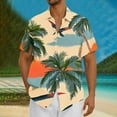 thumbnail image 2 of AHTJRT Men's Casual Hawaiian Shirt Abstract Pineapple Geometry Stylish Resort Wear for Island Adventures Khaki XL, 2 of 5