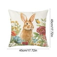 thumbnail image 3 of Wozhuo Easter Pillow Rabbits Patterns Throw Pillow Cases Decorative Cushion Covers For Sofa Couch Home Easter Decor Easter Home Decor, 3 of 6