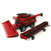 1/16 Big Farm Case IH 8240 Combine with Both Corn and Grain Headers and Header Trailer 46491-46622-Kit