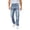 A-Light Blue, variant on DDAPJ pyju Vintage Ripped Frayed Jeans for Men Personality Patch Slim Fit Jeans Distressed Destroyed Slim Fit Jeans Lightweight Stretchy Soft Jeans