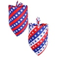 thumbnail image 1 of KYAIGUO Dog Clothes,Daily Outdoor Indoor Bibs,Party Decor,Dog Costume 2PCS M(Blue Red stripes), 1 of 5
