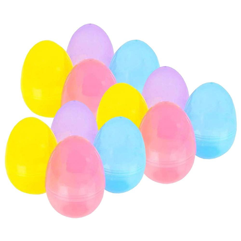 Jumbo Easter Eggs Pack of 12 6’’ Plastic Egg Fillable in Assorted Colors for Easter Basket
