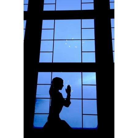 Girl Praying Poster Print by Con Tanasiuk  Design (Best Cover Pic For Girl)