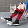 thumbnail image 7 of Women's Knee High Socks Albania Flag Thermal Soft Knee Long Socks, 7 of 7