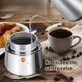 thumbnail image 4 of 6 Cups Stainless Steel Moka Coffee Pot Espresso Coffee Maker, 300ML Portable Coffee Container, Suitable for Induction Cooker, Home or Office Use, 4 of 6