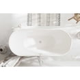 thumbnail image 4 of Elegant Kitchen & Bath BT30459GW-BNK 59 in. Oval Bathtub, Glossy White with Brushed Nickel Trim, 4 of 8