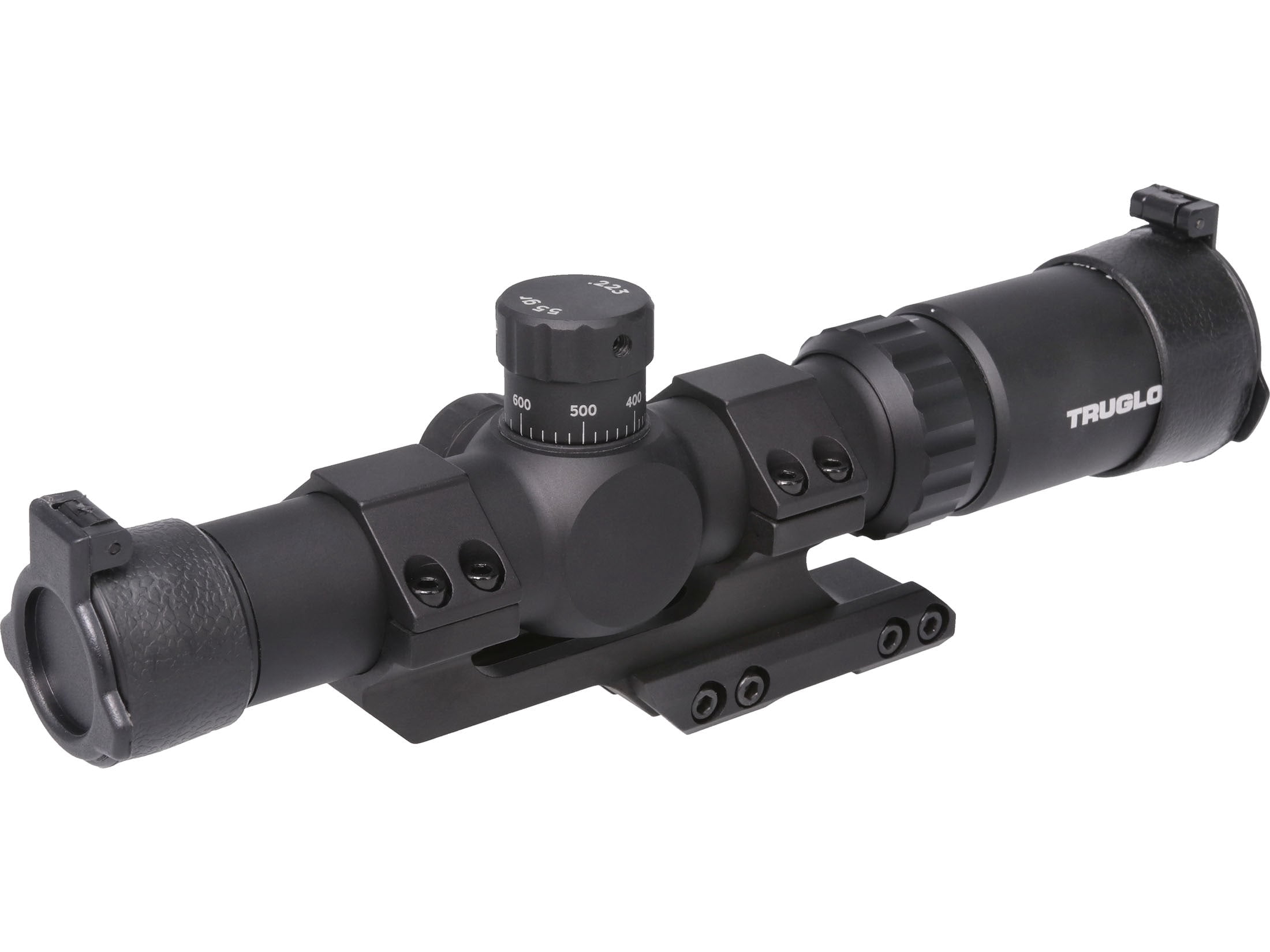 Truglo TG8514BT Tru-Brite 30 1-4x 24mm Obj Wide FOV 30mm Tube Black Finish Duplex Mil-Dot