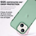 thumbnail image 3 of Designed for iPhone 14 Case and iPhone 13 Case, 6.6ft Drop Protection, Full Body Screen Camera Protective Phone Case, Green, 3 of 9