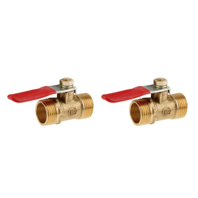 ZheElen Versatile Threaded Brass Ball Valve for Multiple Uses MM 16mm Red 2Set
