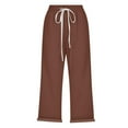 thumbnail image 5 of Women Capri Pants High Waist Drawstring Pants Comfortable Soft Trousers Holiday Wear Beach Casual Pants Women Pants Casual Work plus Size Women Casual Pants Business Casual Clothes for Women plus Size, 5 of 5