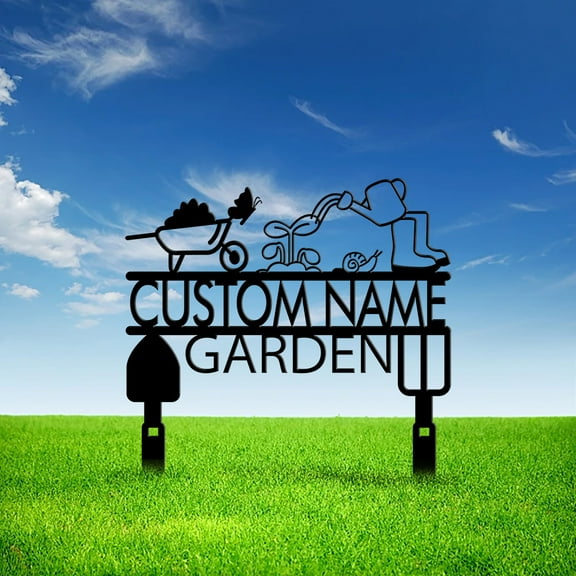 Custom Garden Sign, Personalized Garden Sign, Garden Stake, Garden Art, Metal Yard Art, Mother’s Day, Metal Garden Sign