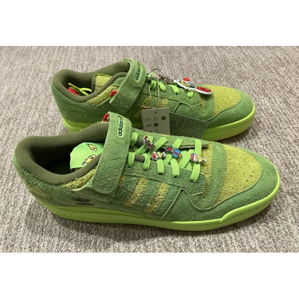 Adi - das FORUM LOW THE GRINCH GREEN SNEAKERS Mens US 12.5 MEN New On Hand HP6772