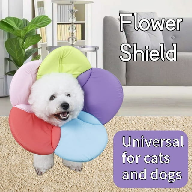 Pet E-Collar Elizabethan Collars Recovery Pet Cone for Cats and Small Dogs Breathable Soft Edge and Easy to Clean(Multicolour,XL)