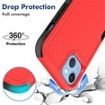 thumbnail image 6 of for iPhone 15 Plus Heavy Duty Case,Stylish 2 in 1 Military Grade Armor PC+TPU Silicone Hybrid Rugged Shockproof Glossy Grip Edge Protective Anti-Scratch Back Phone Cover,Red, 6 of 6