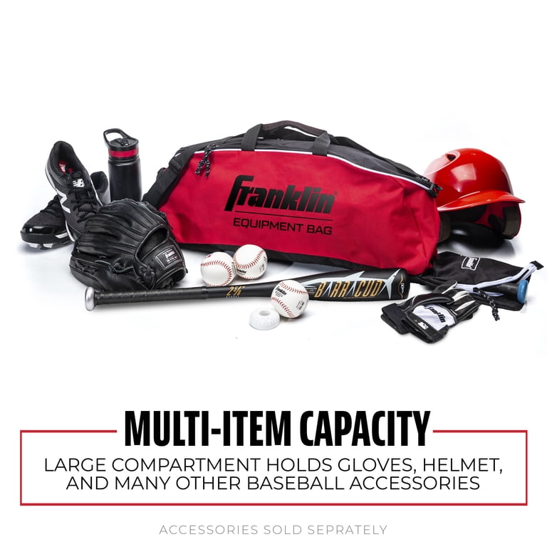 Franklin Sports Junior Youth Baseball Bat + Equipment Bag, Red
