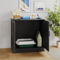 thumbnail image 3 of WENTMENT Cat Litter Box Furniture with Removable Divider,Large Hidden Litter Box Furniture Cat House (Black), 3 of 6