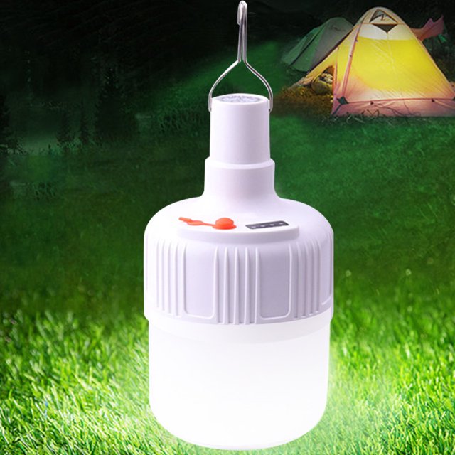 Lámpara Linterna para acampar con energía solar, luz recargable para campamento (recargable por USB de 15 W) Ehuebsd Para estrenar