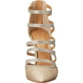 thumbnail image 2 of Jessica Simpson Parminda 2 Champagne Pointed Toe Stiletto Heel Strappy Pumps (Champagne, 8.5), 2 of 6