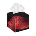 thumbnail image 1 of Fotbe Closeup Red Flamingo Portrait Porta Pañuelos Decorativo de Cuero, Caja Cuadrada Moderna para Pañuelos Faciales, Organizador y Dispensador 5x5x5'', 1 of 7