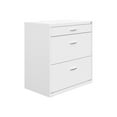 thumbnail image 1 of Space Solutions 30"W Metal 3 Drawer Home Office File Cabinet White, 1 of 10