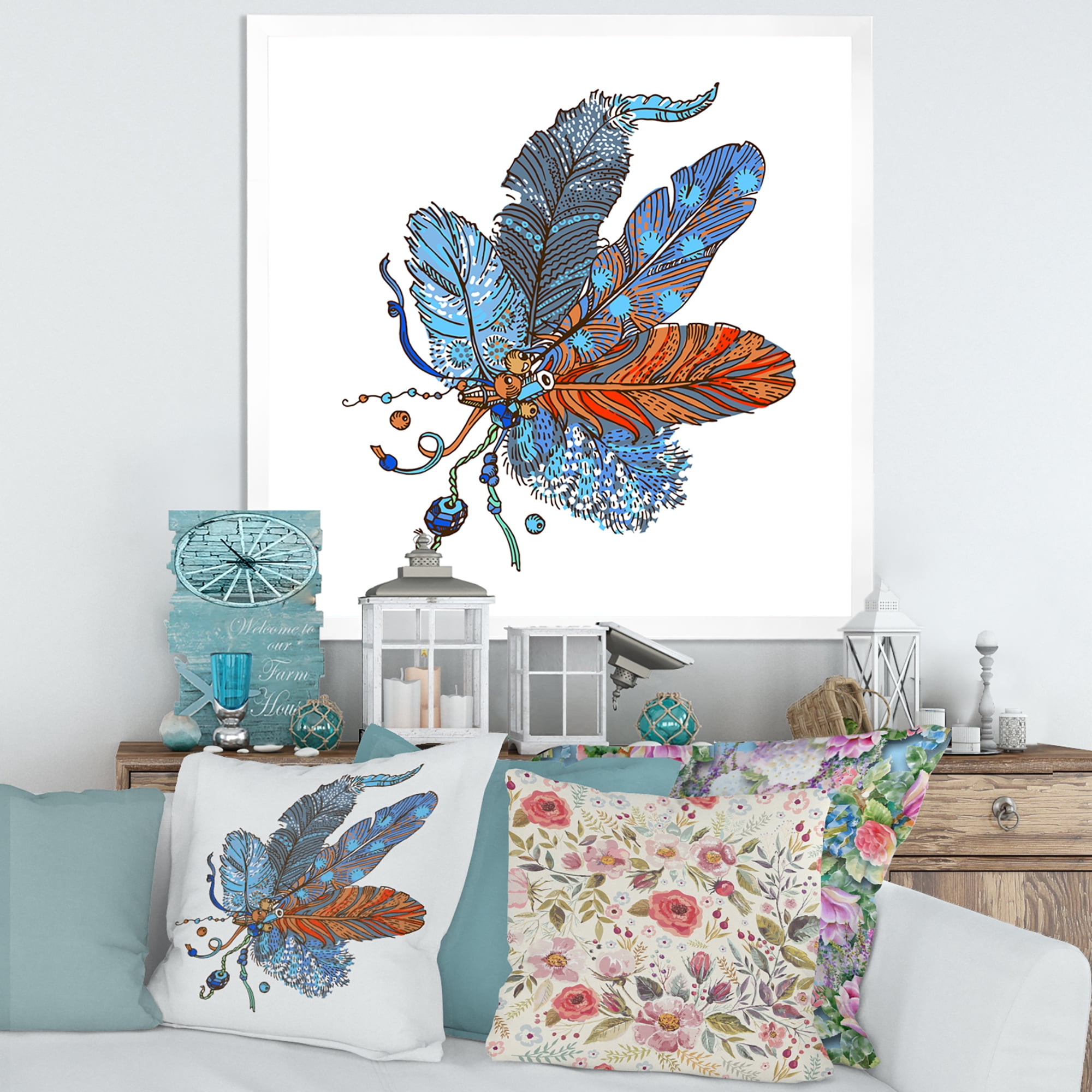 Designart 'Ethnic Boho Art Design' Bohemian & Eclectic Framed Art Print