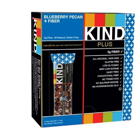 Kind Blueberry Pecan + Fiber Bar, 12 count, 1.4 oz