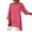 Pink, variant on WTXUE T-Shirts Long Sleeve, Wide Neck Shirts for Women Plus Size Linen Baggy Blouse Shirt Ladies Summer Tunic Tops Cotton Solid, Linen Shirts Casual Tops for Women Pink M