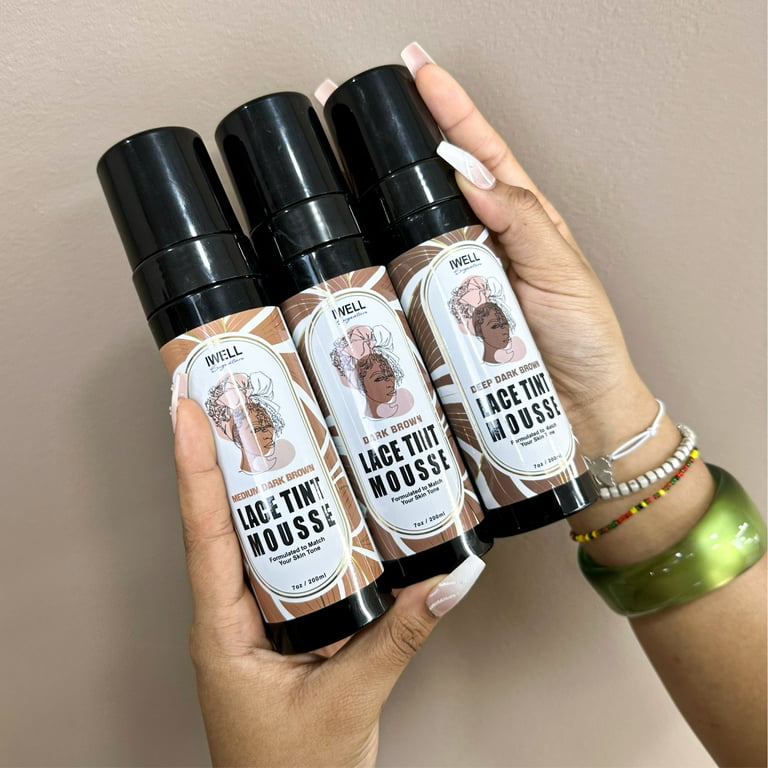 IWELL Signature Lace Tint Mousse (Dark Brown) 7Fl oz (200ml